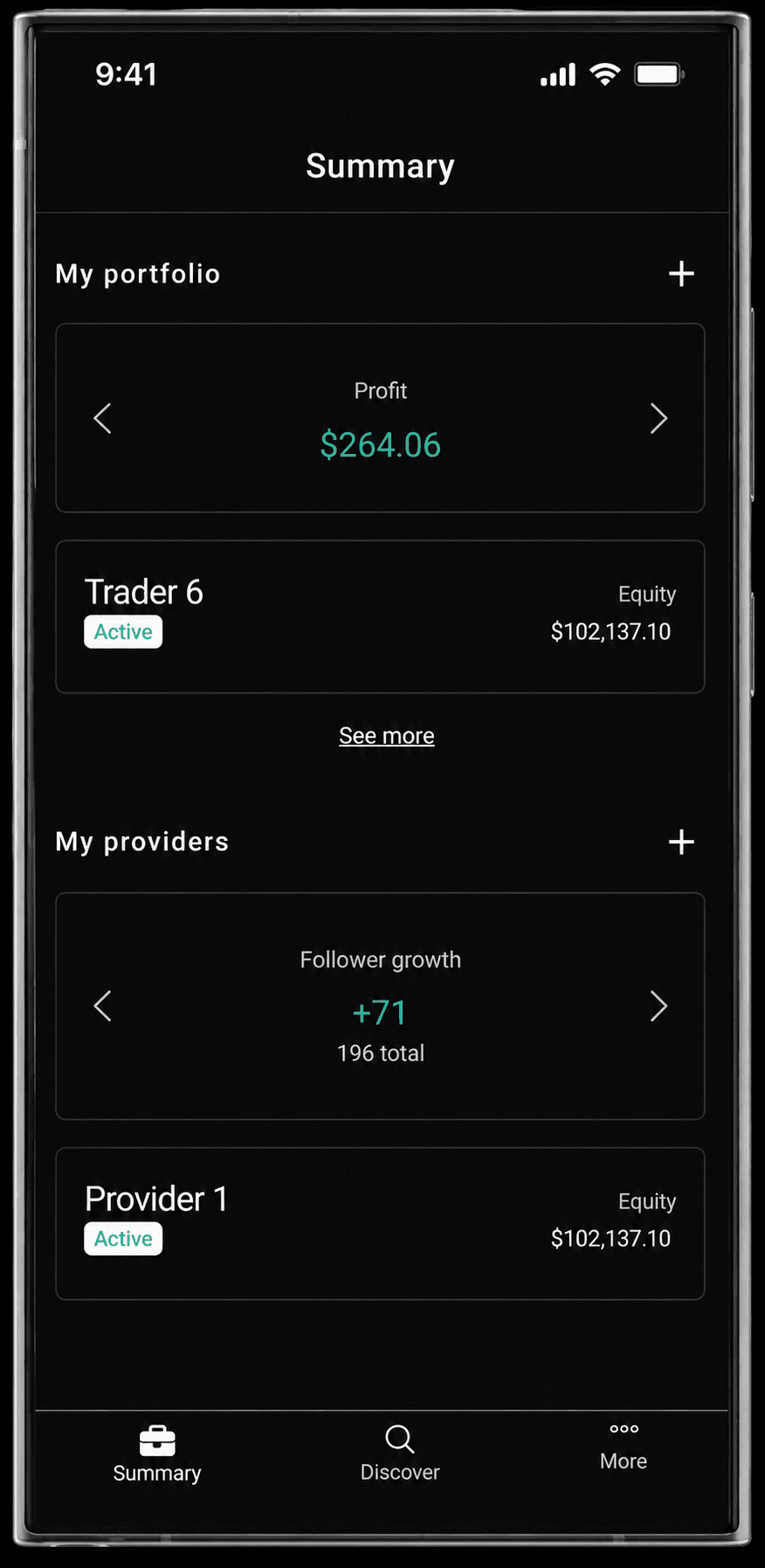 Hantec Social — Portfolio y proveedores de estrategia activos